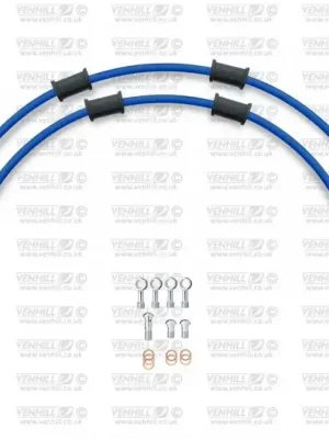 Aktuální CROSSOVER Hadice přední brzdy sada Venhill POWERHOSEPLUS HON-10015FS-SB (2 hadice v sadě) modré hadice, nerezové koncovk