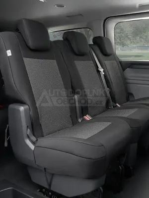 Trendový Autopotahy VW T7 Transporter 2024-2026 • zadní 3 dělená sedadla